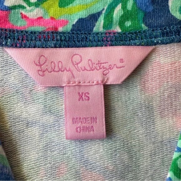 Lilly Pulitzer Justina Top Indigo Exotic size Extra Small XS - Picture 5 of 10